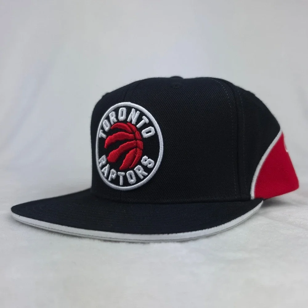 Toronto Raptors Mitchell & Ness‎ NBA Snapback Hat Cap 3D Logo Black Red New